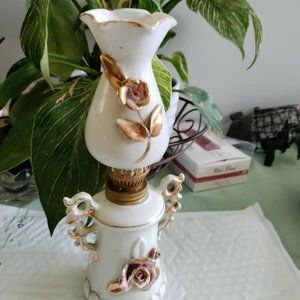 Vintage Collectible Tilso Mini Ceramic Kerosene Lamp